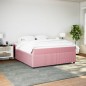 vidaXL Boxspringbett mit Matratze Rosa 180x200 cm Samt vidaXL Boxspringbett mit Matratze Rosa 180x200 cm Samt