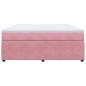 vidaXL Boxspringbett mit Matratze Rosa 180x200 cm Samt vidaXL Boxspringbett mit Matratze Rosa 180x200 cm Samt