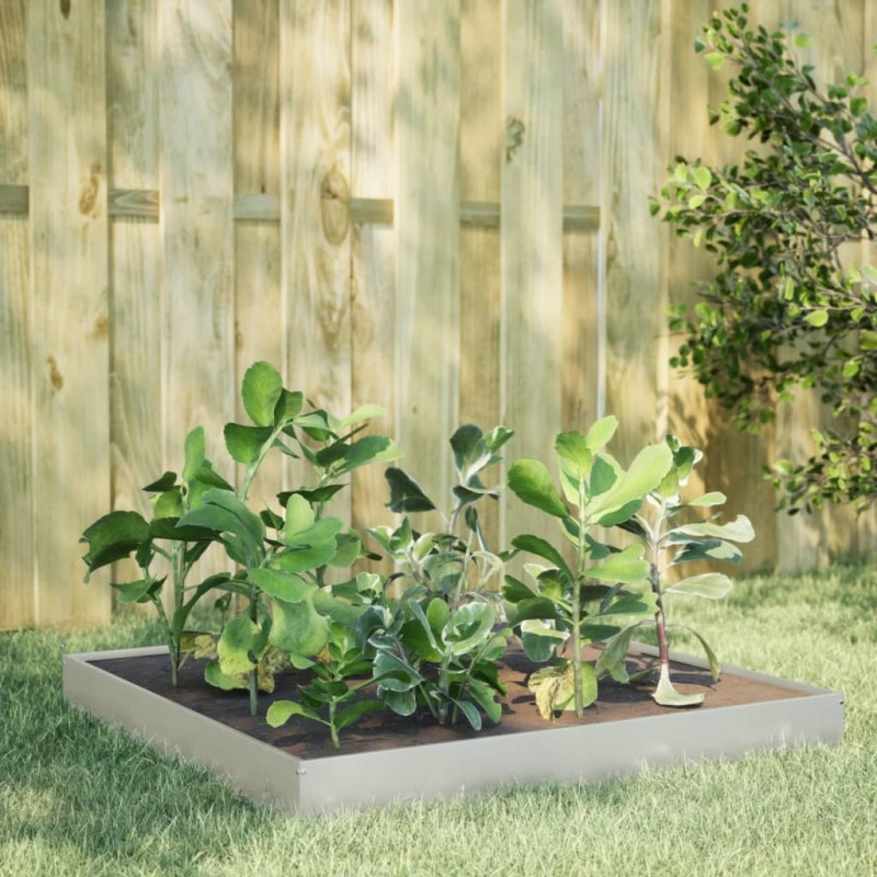 vidaXL Hochbeet 100x100x18,5 cm Edelstahl vidaXL Hochbeet 100x100x18,5 cm Edelstahl