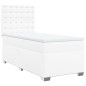 vidaXL Boxspringbett mit Matratze Weiß 80x200 cm Kunstleder vidaXL Boxspringbett mit Matratze Weiß 80x200 cm Kunstleder