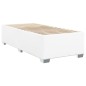 vidaXL Boxspringbett mit Matratze Weiß 80x200 cm Kunstleder vidaXL Boxspringbett mit Matratze Weiß 80x200 cm Kunstleder