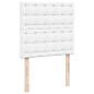 vidaXL Boxspringbett mit Matratze Weiß 80x200 cm Kunstleder vidaXL Boxspringbett mit Matratze Weiß 80x200 cm Kunstleder