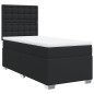 vidaXL Boxspringbett mit Matratze Schwarz 90x200 cm Kunstleder vidaXL Boxspringbett mit Matratze Schwarz 90x200 cm Kunstleder