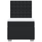 vidaXL Boxspringbett mit Matratze Schwarz 90x200 cm Kunstleder vidaXL Boxspringbett mit Matratze Schwarz 90x200 cm Kunstleder