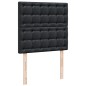 vidaXL Boxspringbett mit Matratze Schwarz 90x200 cm Kunstleder vidaXL Boxspringbett mit Matratze Schwarz 90x200 cm Kunstleder