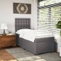 vidaXL Boxspringbett mit Matratze Grau 90x200 cm Kunstleder vidaXL Boxspringbett mit Matratze Grau 90x200 cm Kunstleder