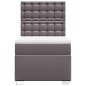 vidaXL Boxspringbett mit Matratze Grau 90x200 cm Kunstleder vidaXL Boxspringbett mit Matratze Grau 90x200 cm Kunstleder
