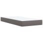 vidaXL Boxspringbett mit Matratze Grau 90x200 cm Kunstleder vidaXL Boxspringbett mit Matratze Grau 90x200 cm Kunstleder