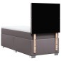 vidaXL Boxspringbett mit Matratze Grau 90x200 cm Kunstleder vidaXL Boxspringbett mit Matratze Grau 90x200 cm Kunstleder