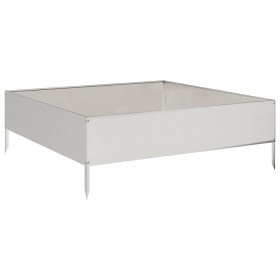 vidaXL Hochbeet 100x100x33,5 cm Edelstahl