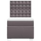 vidaXL Boxspringbett mit Matratze Grau 100x200 cm Kunstleder vidaXL Boxspringbett mit Matratze Grau 100x200 cm Kunstleder
