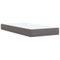 vidaXL Boxspringbett mit Matratze Grau 100x200 cm Kunstleder vidaXL Boxspringbett mit Matratze Grau 100x200 cm Kunstleder