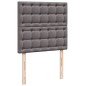vidaXL Boxspringbett mit Matratze Grau 100x200 cm Kunstleder vidaXL Boxspringbett mit Matratze Grau 100x200 cm Kunstleder