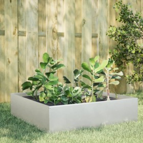 vidaXL Hochbeet 100x100x25 cm Edelstahl
