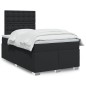 vidaXL Boxspringbett mit Matratze Schwarz 120x190 cm Kunstleder vidaXL Boxspringbett mit Matratze Schwarz 120x190 cm Kunstleder