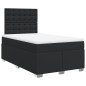 vidaXL Boxspringbett mit Matratze Schwarz 120x190 cm Kunstleder vidaXL Boxspringbett mit Matratze Schwarz 120x190 cm Kunstleder