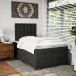 vidaXL Boxspringbett mit Matratze Schwarz 120x190 cm Kunstleder vidaXL Boxspringbett mit Matratze Schwarz 120x190 cm Kunstleder