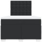 vidaXL Boxspringbett mit Matratze Schwarz 120x190 cm Kunstleder vidaXL Boxspringbett mit Matratze Schwarz 120x190 cm Kunstleder