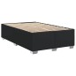 vidaXL Boxspringbett mit Matratze Schwarz 120x190 cm Kunstleder vidaXL Boxspringbett mit Matratze Schwarz 120x190 cm Kunstleder