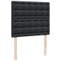 vidaXL Boxspringbett mit Matratze Schwarz 120x190 cm Kunstleder vidaXL Boxspringbett mit Matratze Schwarz 120x190 cm Kunstleder