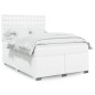 vidaXL Boxspringbett mit Matratze Weiß 140x200 cm Kunstleder vidaXL Boxspringbett mit Matratze Weiß 140x200 cm Kunstleder