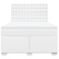 vidaXL Boxspringbett mit Matratze Weiß 140x200 cm Kunstleder vidaXL Boxspringbett mit Matratze Weiß 140x200 cm Kunstleder
