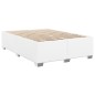 vidaXL Boxspringbett mit Matratze Weiß 140x200 cm Kunstleder vidaXL Boxspringbett mit Matratze Weiß 140x200 cm Kunstleder