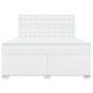 vidaXL Boxspringbett mit Matratze Weiß 180x200 cm Kunstleder vidaXL Boxspringbett mit Matratze Weiß 180x200 cm Kunstleder