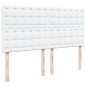 vidaXL Boxspringbett mit Matratze Weiß 180x200 cm Kunstleder vidaXL Boxspringbett mit Matratze Weiß 180x200 cm Kunstleder