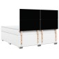 vidaXL Boxspringbett mit Matratze Weiß 180x200 cm Kunstleder vidaXL Boxspringbett mit Matratze Weiß 180x200 cm Kunstleder