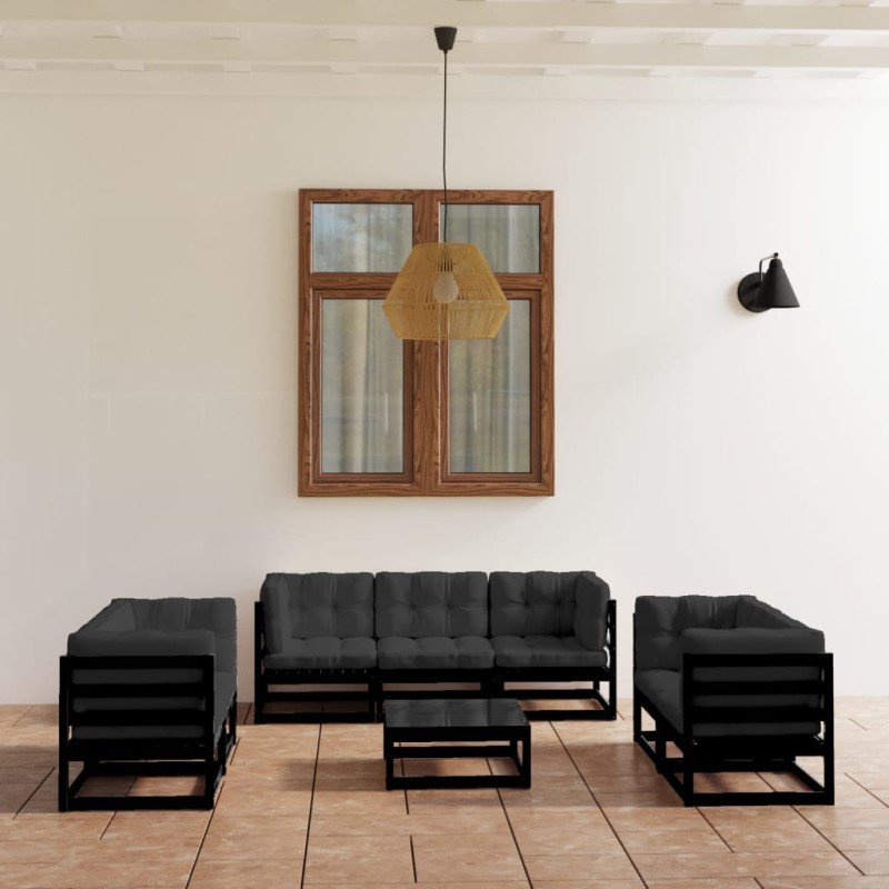 vidaXL 8-tlg. Garten-Lounge-Set mit Kissen Kiefer Massivholz vidaXL 8-tlg. Garten-Lounge-Set mit Kissen Kiefer Massivholz