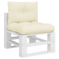 vidaXL Palettenkissen 2-tlg. Creme Stoff vidaXL Palettenkissen 2-tlg. Creme Stoff