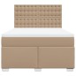 vidaXL Boxspringbett Matratze Cappuccino-Braun 140x200cm Kunstleder vidaXL Boxspringbett Matratze Cappuccino-Braun 140x200cm Kunstleder