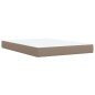 vidaXL Boxspringbett Matratze Cappuccino-Braun 140x200cm Kunstleder vidaXL Boxspringbett Matratze Cappuccino-Braun 140x200cm Kunstleder