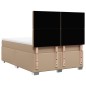vidaXL Boxspringbett Matratze Cappuccino-Braun 140x200cm Kunstleder vidaXL Boxspringbett Matratze Cappuccino-Braun 140x200cm Kunstleder