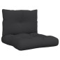 vidaXL Palettenkissen 2-tlg. Schwarz Stoff vidaXL Palettenkissen 2-tlg. Schwarz Stoff