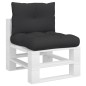 vidaXL Palettenkissen 2-tlg. Schwarz Stoff vidaXL Palettenkissen 2-tlg. Schwarz Stoff