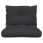 vidaXL Palettenkissen 2-tlg. Schwarz Stoff vidaXL Palettenkissen 2-tlg. Schwarz Stoff