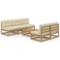 6-tlg. Garten-Lounge-Set mit Kissen Kiefer Massivholz 6-tlg. Garten-Lounge-Set mit Kissen Kiefer Massivholz