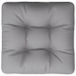 vidaXL Palettenkissen Grau 60x60x12 cm Stoff