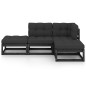 4-tlg. Garten-Lounge-Set mit Kissen Massivholz Kiefer 4-tlg. Garten-Lounge-Set mit Kissen Massivholz Kiefer