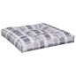 vidaXL Palettenkissen Grau Karomuster 70x70x12 cm Stoff vidaXL Palettenkissen Grau Karomuster 70x70x12 cm Stoff