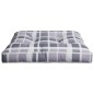 vidaXL Palettenkissen Grau Karomuster 70x70x12 cm Stoff vidaXL Palettenkissen Grau Karomuster 70x70x12 cm Stoff