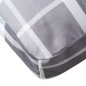 vidaXL Palettenkissen Grau Karomuster 70x70x12 cm Stoff vidaXL Palettenkissen Grau Karomuster 70x70x12 cm Stoff