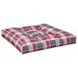 vidaXL Palettenkissen Rot Karomuster 80x80x12 cm Stoff vidaXL Palettenkissen Rot Karomuster 80x80x12 cm Stoff