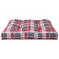vidaXL Palettenkissen Rot Karomuster 80x80x12 cm Stoff vidaXL Palettenkissen Rot Karomuster 80x80x12 cm Stoff