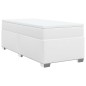 vidaXL Boxspringbett mit Matratze Weiß 80x200 cm Kunstleder vidaXL Boxspringbett mit Matratze Weiß 80x200 cm Kunstleder
