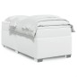 vidaXL Boxspringbett mit Matratze Weiß 90x190 cm Kunstleder vidaXL Boxspringbett mit Matratze Weiß 90x190 cm Kunstleder