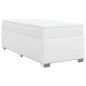 vidaXL Boxspringbett mit Matratze Weiß 90x190 cm Kunstleder vidaXL Boxspringbett mit Matratze Weiß 90x190 cm Kunstleder