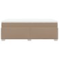 vidaXL Boxspringbett Matratze Cappuccino-Braun 100x200cm Kunstleder vidaXL Boxspringbett Matratze Cappuccino-Braun 100x200cm Kunstleder